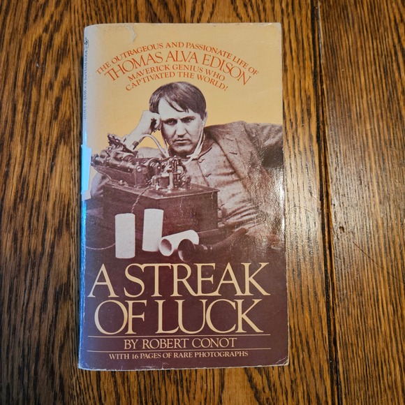 Bantam Books Other - A Streak of Luck Thomas Alva Edison Biography Robert Conot Paperback 1979